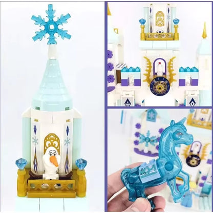 Castillo de Princesa Bloques de Construcción 360 Piezas – Palacio de Nieve Invierno – Juego Creativo Infantil – Regalo para Niña