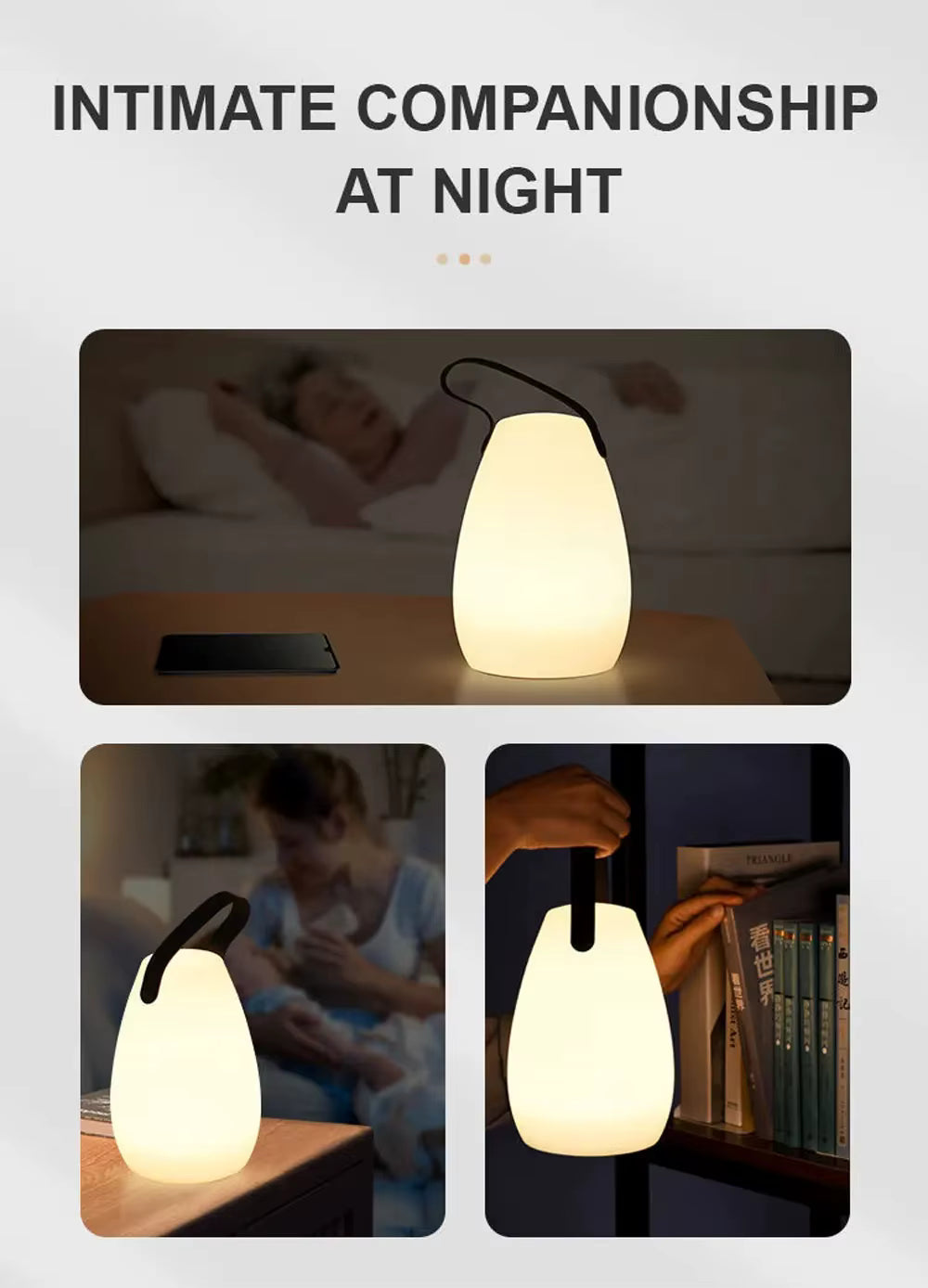 Lampe de Nuit LED Rechargeable RGB avec Télécommande – Veilleuse Portable USB 16 Couleurs pour Chambre, Bureau, Bar, Terrasse