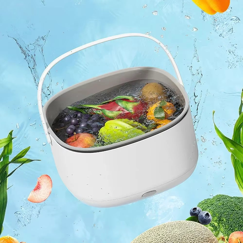 Machine à Laver Électrique Fruits et Légumes – Nettoyeur Alimentaire avec Panier de Lavage