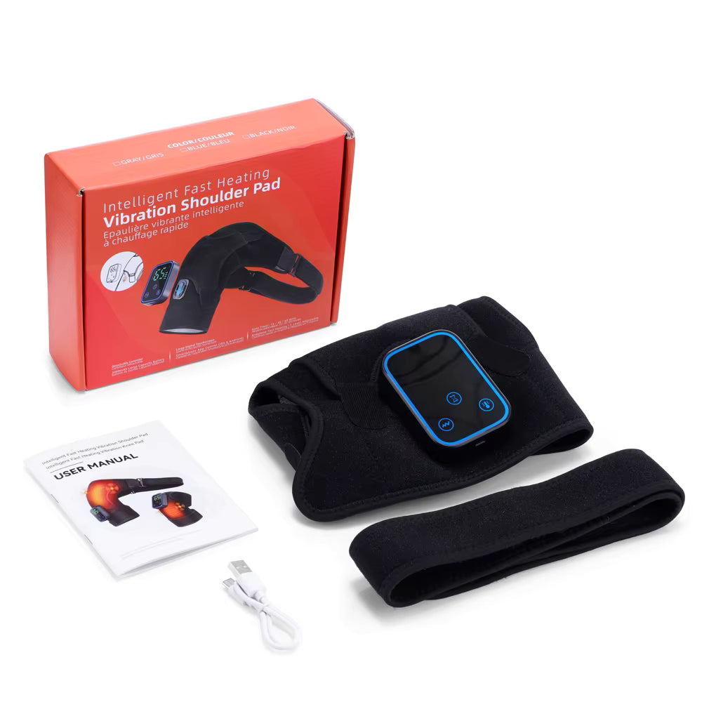 Ceinture de Massage Chauffante Épaules & Cou – 7 Modes Vibrants, Fonction Chaleur, Sans Fil, Relaxation Musculaire