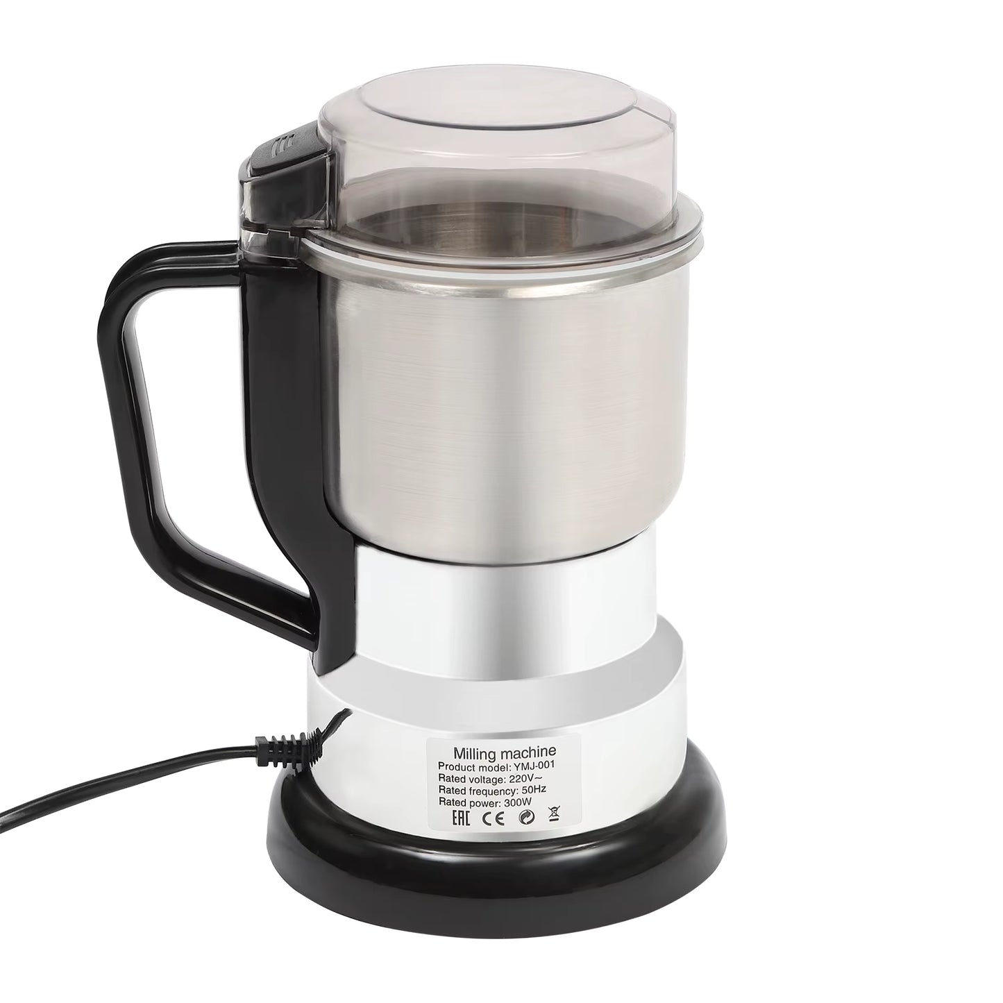 Moulin à café électrique 300W – Broyeur à grains café épices noix 500 ml – Hachoir multifonction avec bol inox et base antidérapante