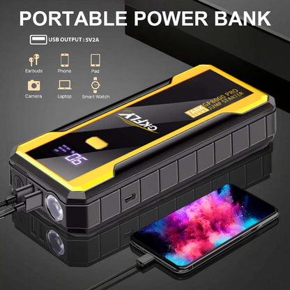 Arrancador de batería portátil GP8000 PRO 8000A – Booster de coche 12V gasolina y diésel – Pantalla LED