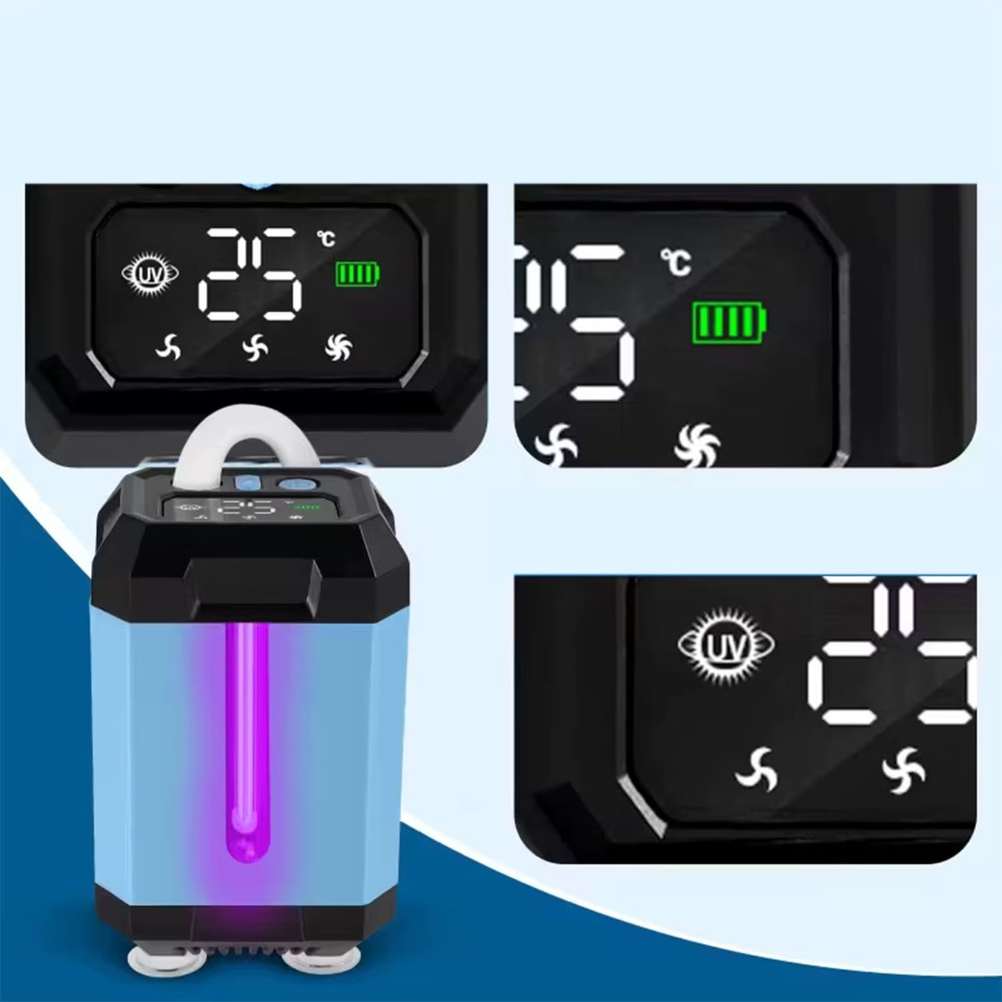 Douche de Camping Portable Rechargeable 5400 mAh – Pompe USB Haute Pression – Camping, Plage & Van