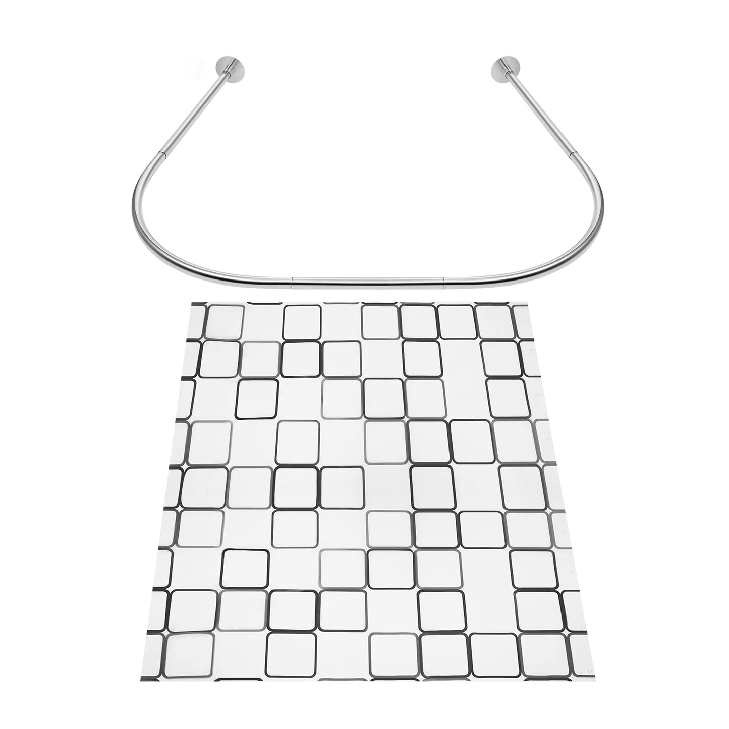 Tringle de douche extensible 0,9-1,3 m en inox