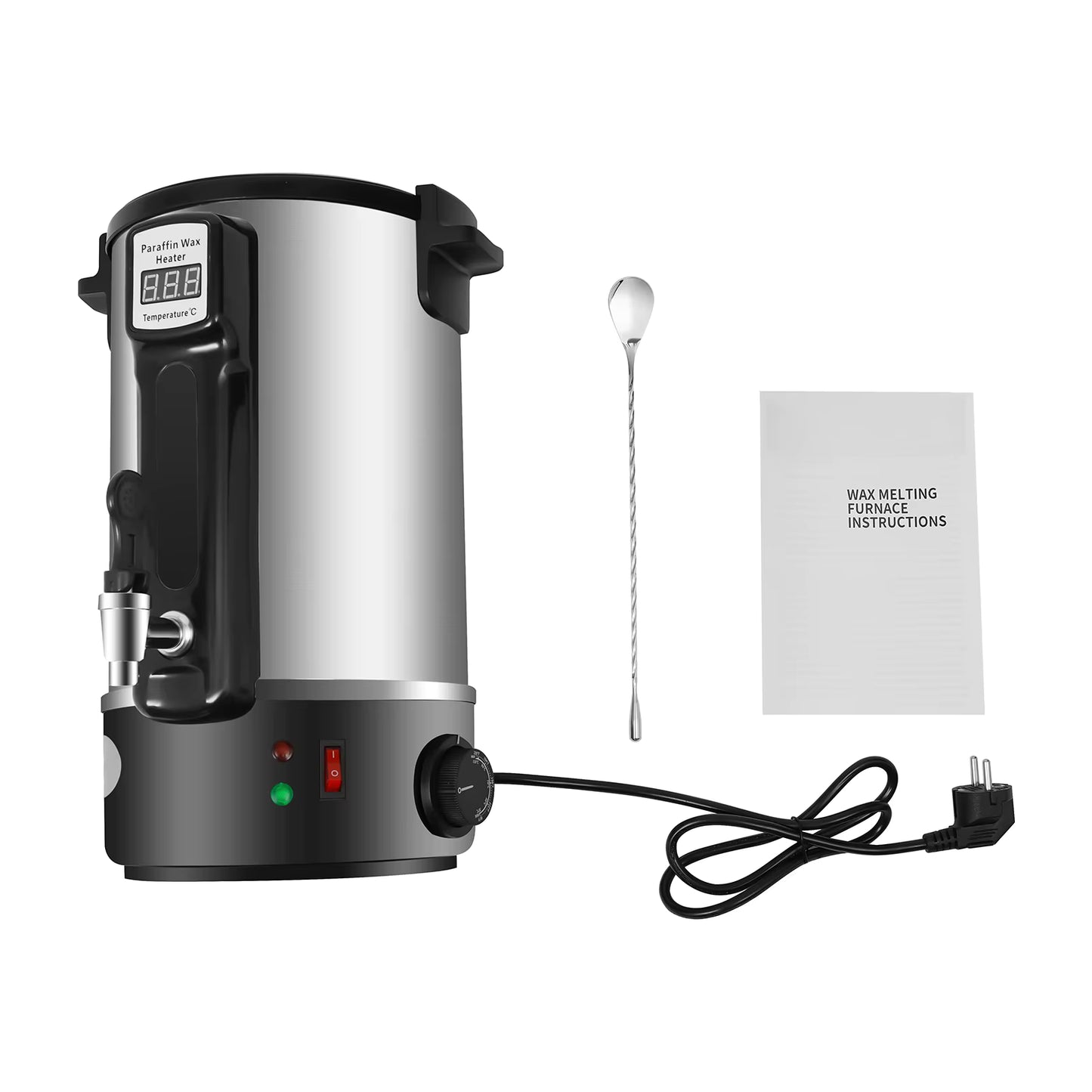 Kit de fusion de cire 12L 1100W pour fabrication de bougies DIY, pot chauffe-cire électrique avec robinet, machine à fondre cire maison professionnelle