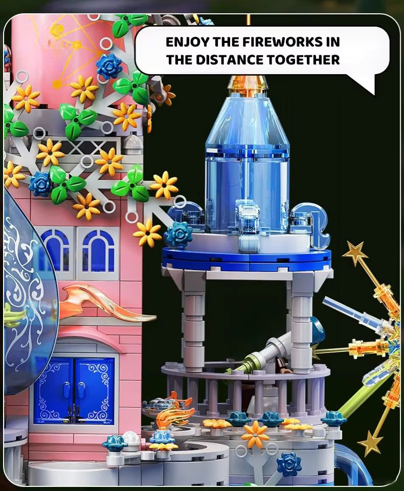 Château Magique 2334 Pièces – Bloc de Construction LED Style Princesse – Jeu Créatif Premium Enfant & Adulte – Décoration Fantaisie