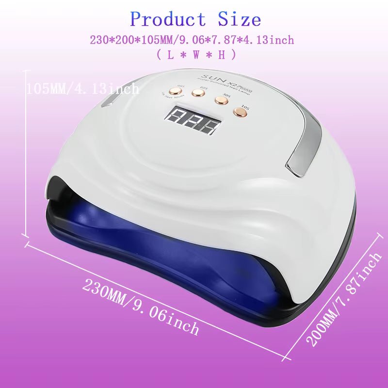 Lampe UV LED SUN X27MAX 81 LEDs pour Ongles – Sèche Vernis Gel Professionnel avec Écran LCD – Lampe Nail Art EU Plug –