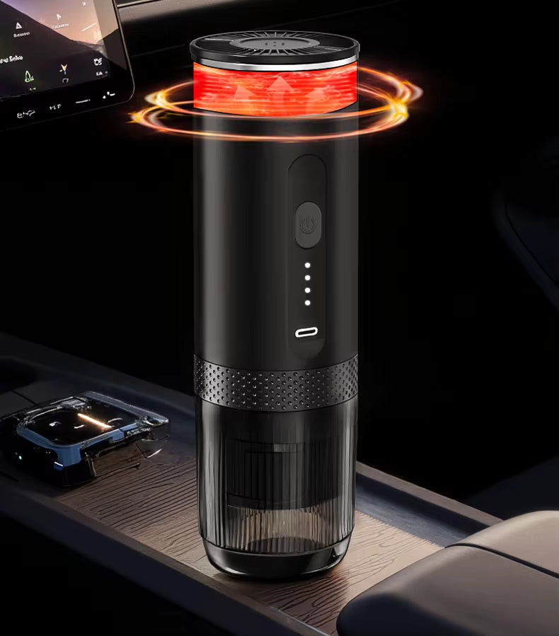 Machine à Café Portable Sans Fil – Cafetière Rechargeable USB-C 2 en 1 Capsules & Café Moulu, 20 Bars Pression, Idéale Voyage Camping Voiture