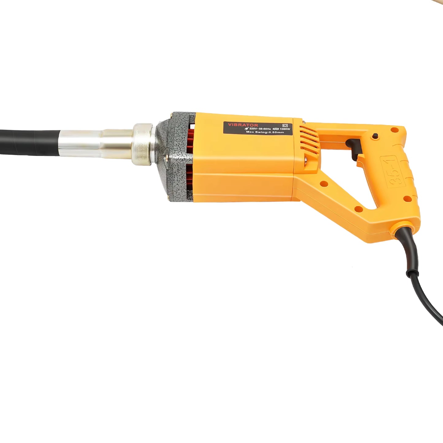 Vibromasseur Électrique pour Béton 1300W Sans Fil – Aiguille Vibrante 2 m pour Compactage Béton – Outil de Construction Portable