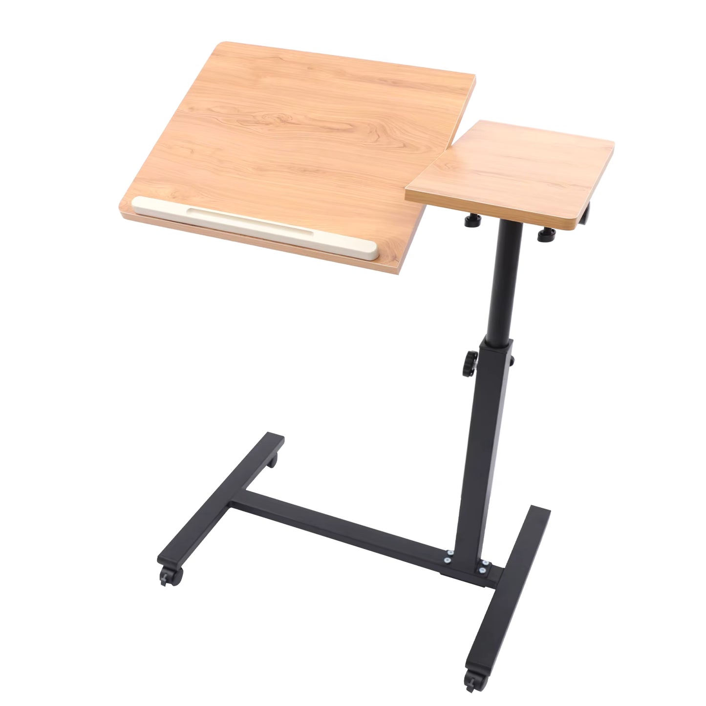 Bureau Ordinateur Portable Roulant 360° – Hauteur Réglable 58-90 cm