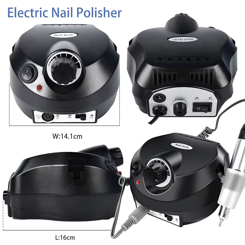Kit Manucure UV Gel Complet avec Lampe LED et Ponceuse Électrique – Ensemble Faux Ongles Nail Art Professionnel avec Accessoires et Extensions