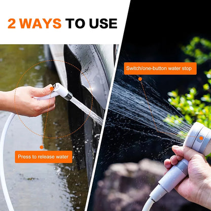 Portable Rechargeable Outdoor Shower – Portable Water Pump for Camping and Washing