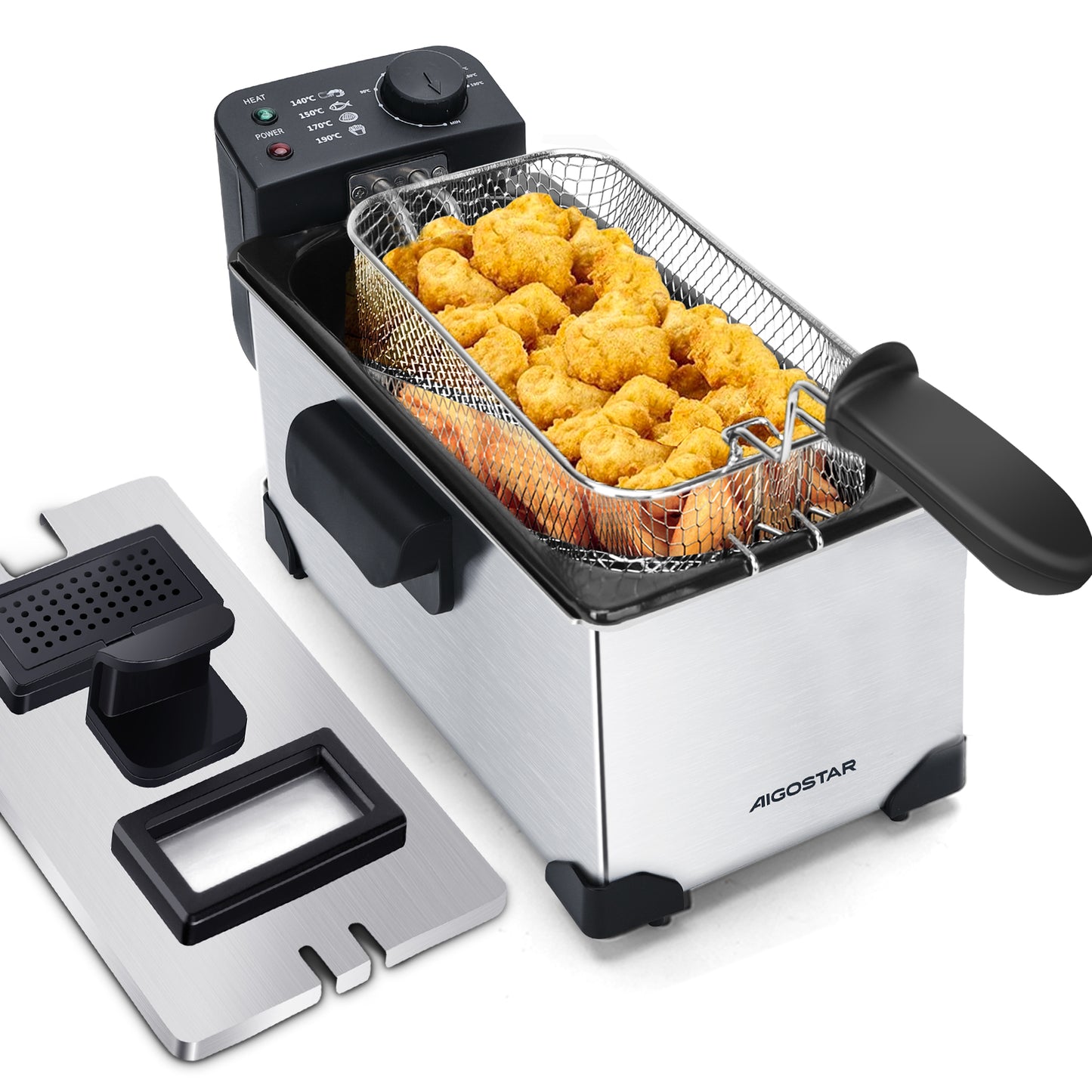 Friteuse électrique 2200W 3L avec contrôle de température