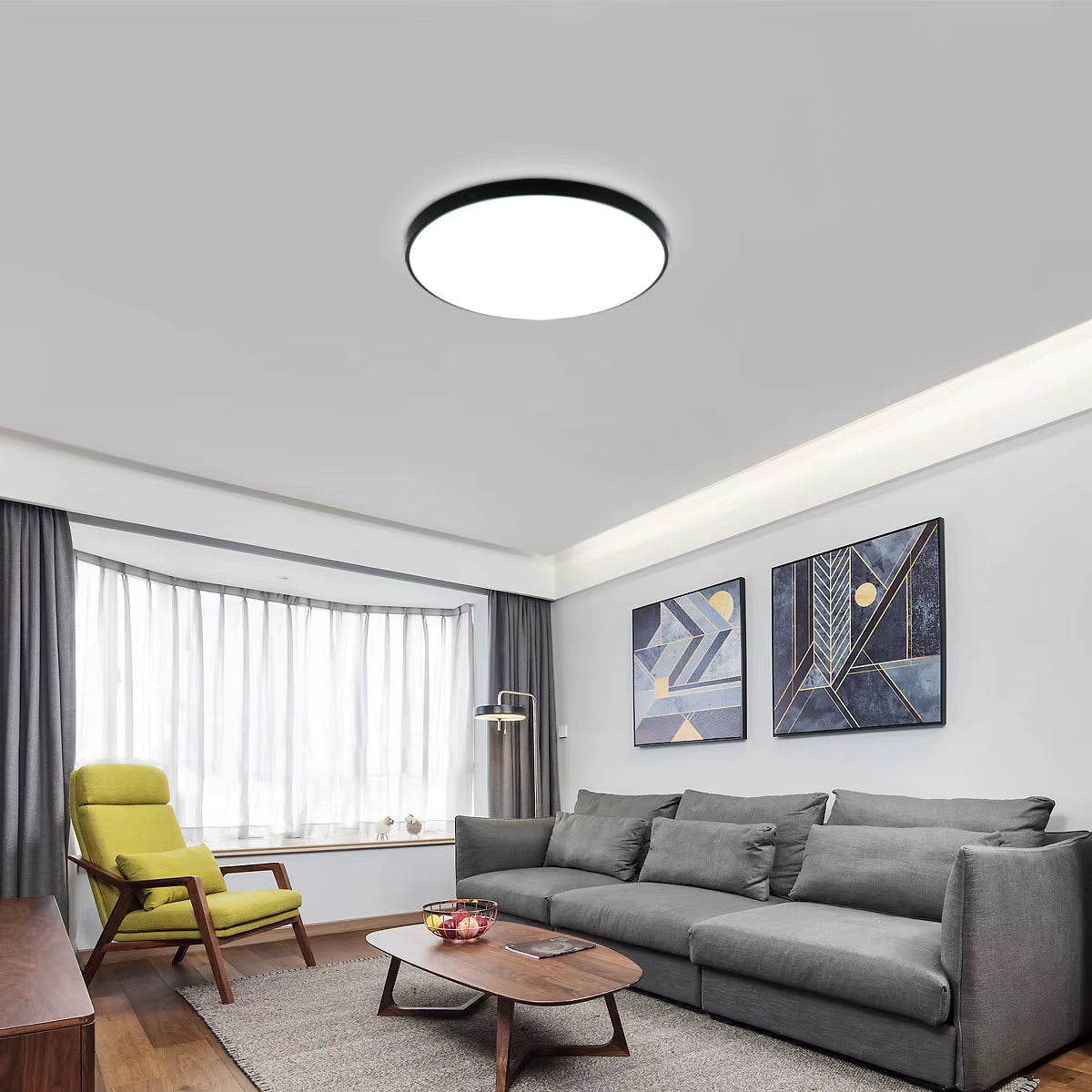 Plafonnier LED rond 24W étanche moderne