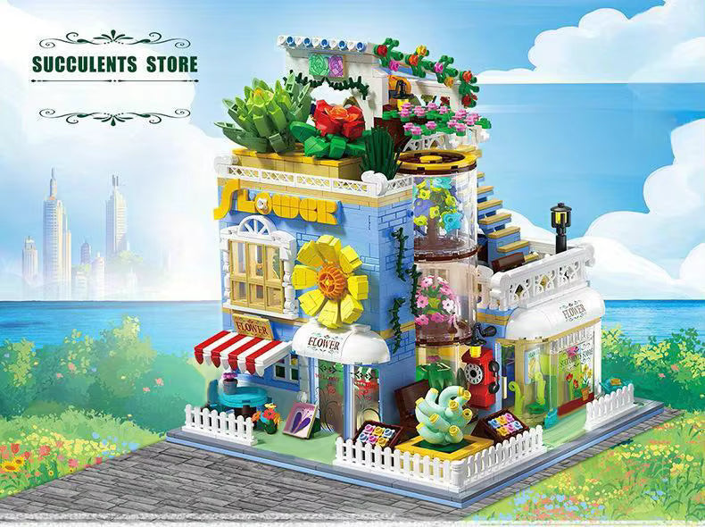 Maison Fleurie en Blocs de Construction 2091 Pièces – Décoration Miniature DIY avec Plantes et Jardin – Jeu Créatif Adulte Enfant