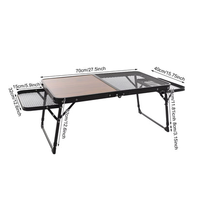 Table de Camping Pliante Réglable en Hauteur – Table Portable Multifonction pour Camping et Barbecue
