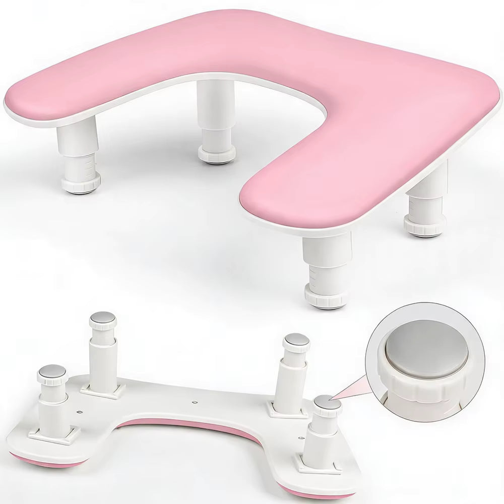 Repose-Main Manucure Professionnel Réglable en Hauteur – Coussin Ergonomique en U – Support Nail Art & Pose de Gel – Salon de Beauté