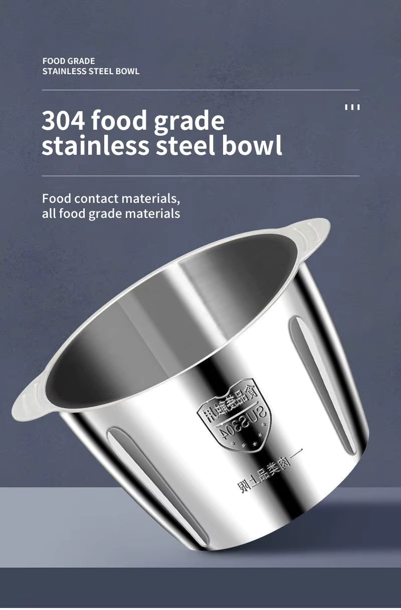 Hachoir à viande électrique 1000W inox 2L multifonction