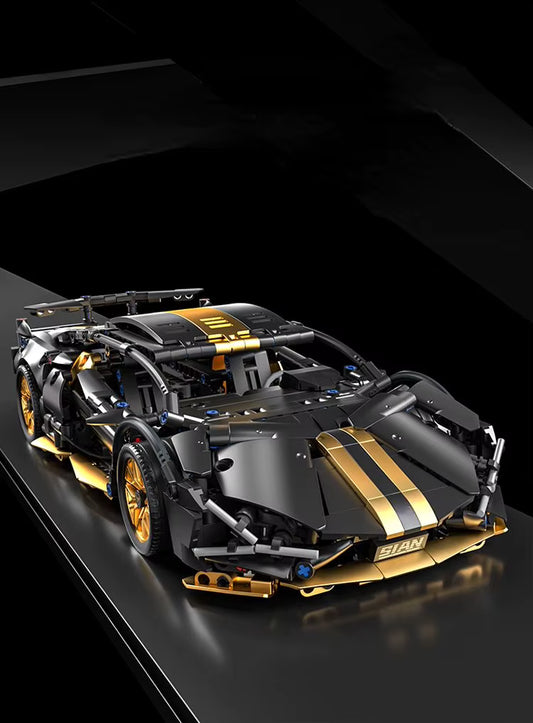 Voiture Supercar en Blocs de Construction 1:14 avec Télécommande et Lumières – Modèle Technique à Assembler – Véhicule de Collection