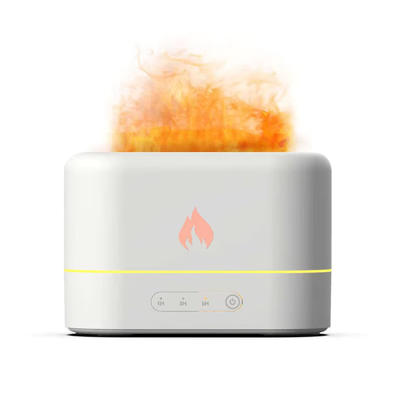 Diffuseur d’Huiles Essentielles Effet Flamme LED – Humidificateur d’Air Ultrasonique Aromathérapie – Veilleuse Relaxante USB pour Chambre Bureau Maison