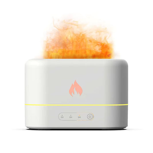 Diffuseur d’Huiles Essentielles Effet Flamme LED – Humidificateur d’Air Ultrasonique Aromathérapie – Veilleuse Relaxante USB pour Chambre Bureau Maison
