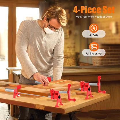 Lot de 4 Serre-Joints Bois 3/4 Pouce – Colliers de Serrage Robustes pour Menuiserie & Assemblage