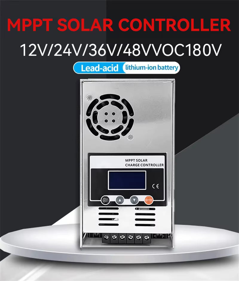 Régulateur de Charge Solaire MPPT 60A 12V-48V – Contrôleur Panneau Solaire avec Écran LCD
