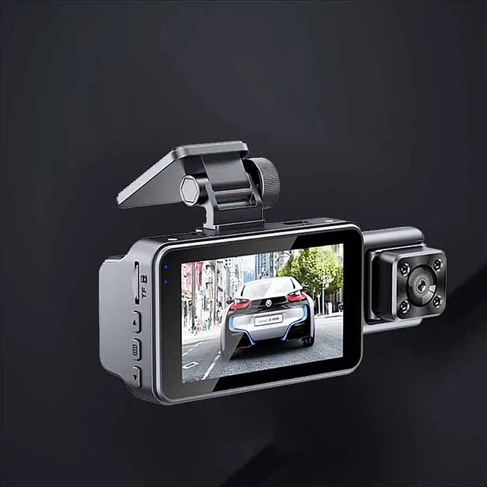 Dashcam Voiture 1080P Double Caméra Avant Arrière WiFi Écran 3 Pouces Vision Nocturne Grand Angle