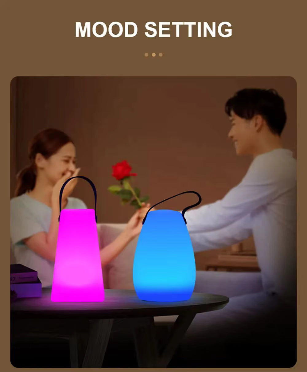 Lampe de Nuit LED Rechargeable RGB avec Télécommande – Veilleuse Portable USB 16 Couleurs pour Chambre, Bureau, Bar, Terrasse
