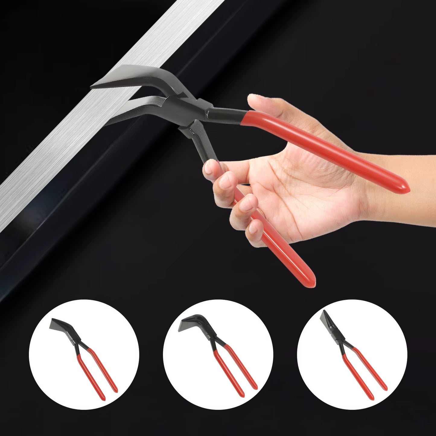 Jeu de pinces à cintrer tôle 3 pièces – Pince de pliage métal 45° 90° – Outil professionnel acier carbone