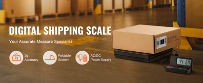 Balance Postale Numérique 110 lb – Balance d’Expédition LCD Pliable AC/DC