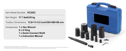Kit Extracteur & Installateur de Roulements 52 Pièces – Outil Transmission & Essieu – Plage 18-65 mm