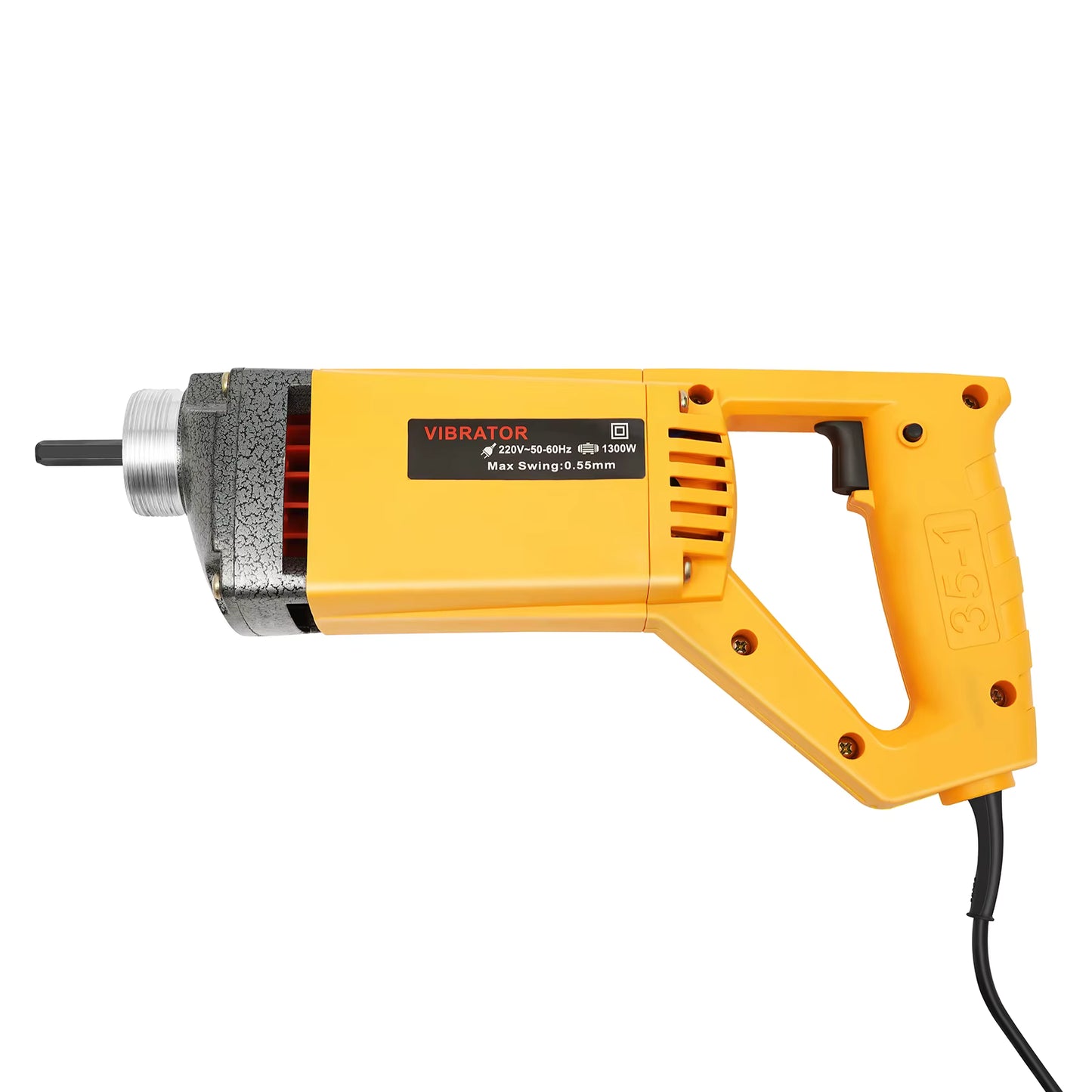 Vibreur à Béton Électrique Portable 1300W – Aiguille Vibrante 2 m, Outil Vibrant Béton Sans Fil, Élimination Bulles Air, Compact et Puissant