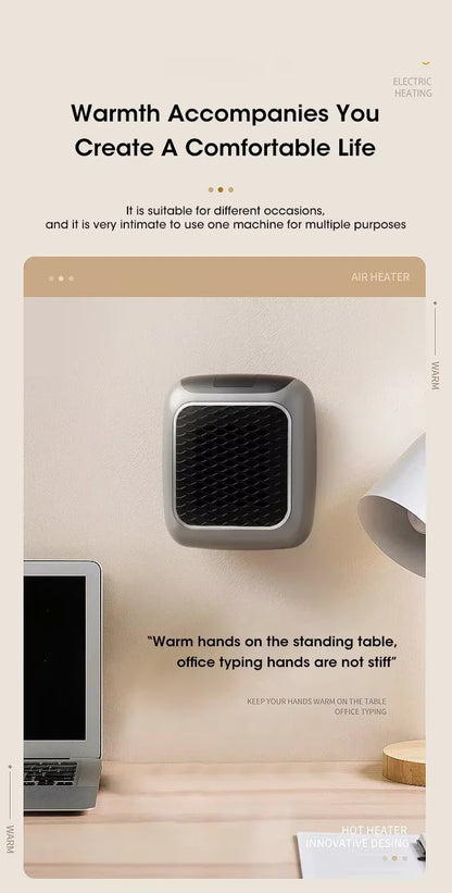 Mini Radiateur Électrique Mural Enfichable – Chauffage Compact avec Thermostat pour Chambre
