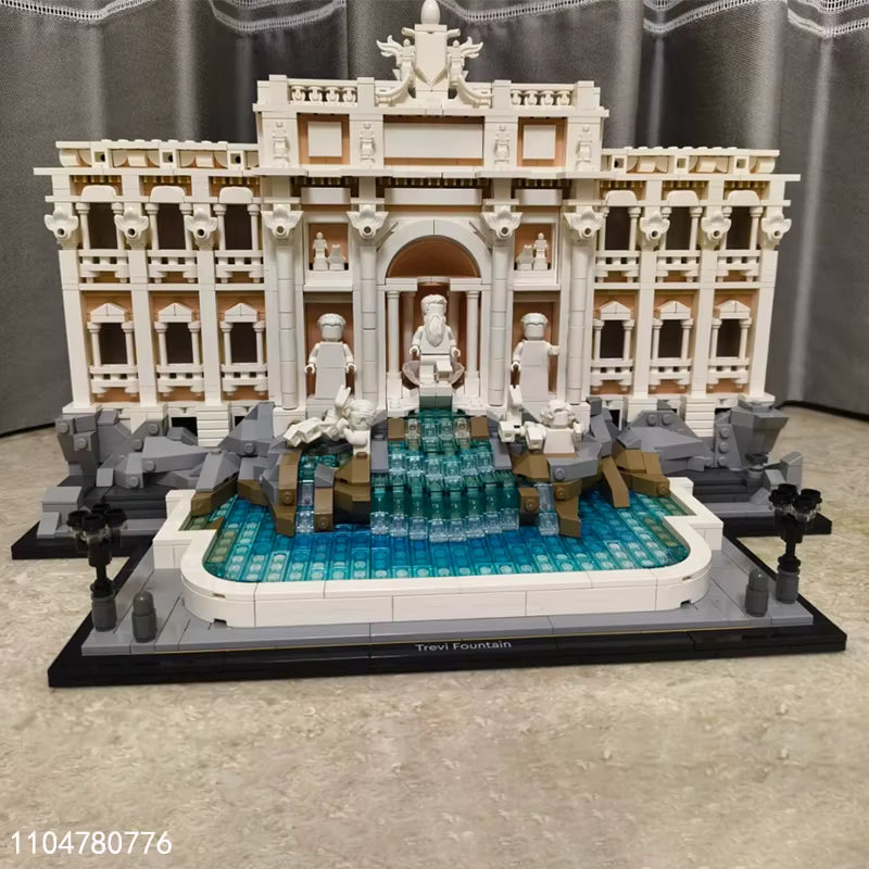 Maquette Fontaine Italienne en Blocs de Construction 1880 Pièces – Modèle Architecture Décoratif à Assembler pour Adultes et Adolescents – Collection Monument Historique