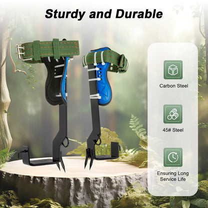 Griffes d’Escalade d’Arbre avec Ceinture de Sécurité – Kit d’Escalade Portable