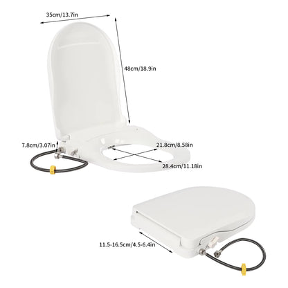 Siège WC Bidet Non Électrique – Double Buse Lavage Féminin et Arrière – Fermeture Douce