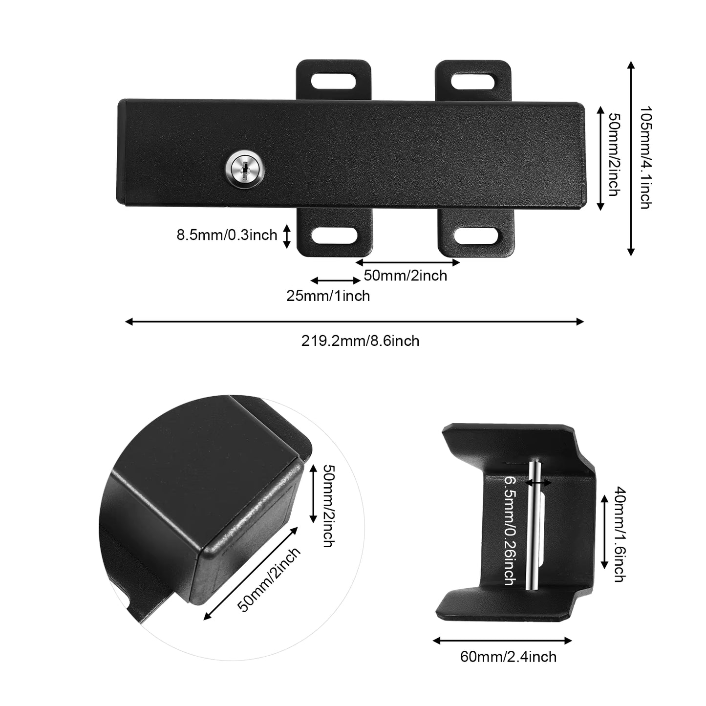 Serrure électrique 24V 60W IP44 pour porte automatique, verrouillage de sécurité extérieur, serrure de portail avec câble et système de déverrouillage