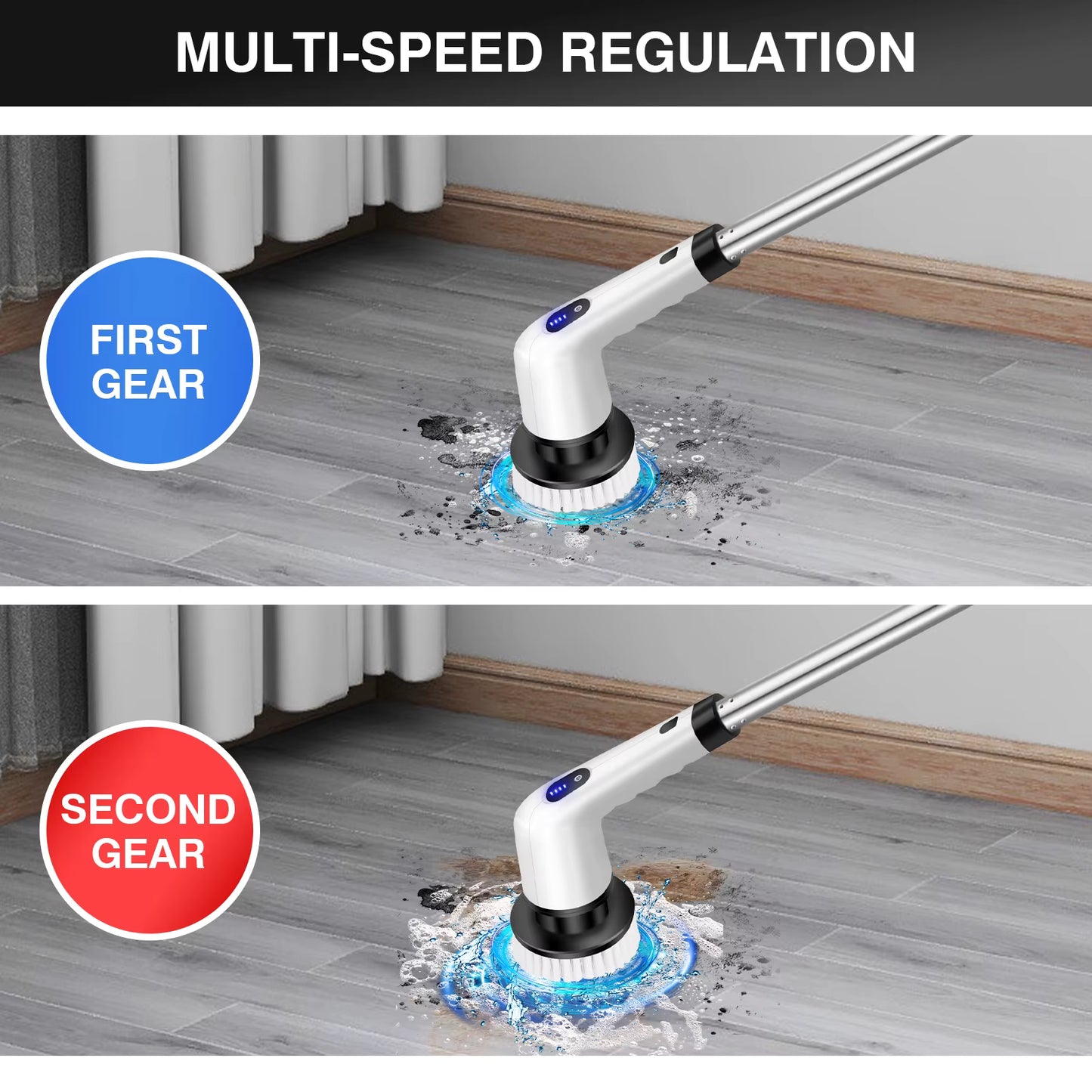 Brosse de nettoyage électrique sans fil 10 en 1 rotative