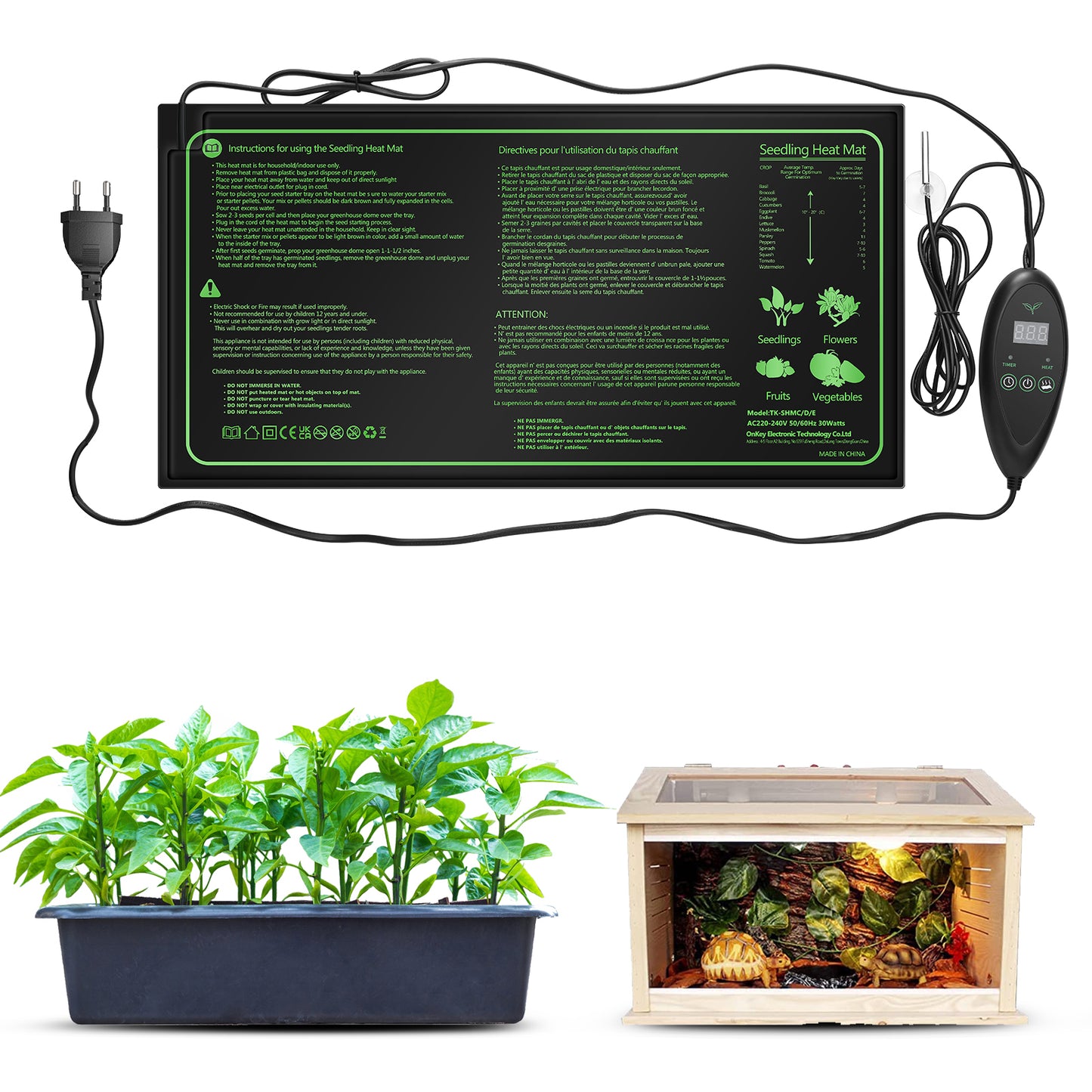 Tapis Chauffant pour Semis 50 cm – Coussin Chauffant Étanche pour Germination et Plantes d’Intérieur