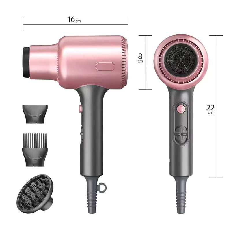 Sèche-cheveux Professionnel 1875W Ionique – Moteur DC – Brushing Rapide – Rose Gold – Femme & Homme