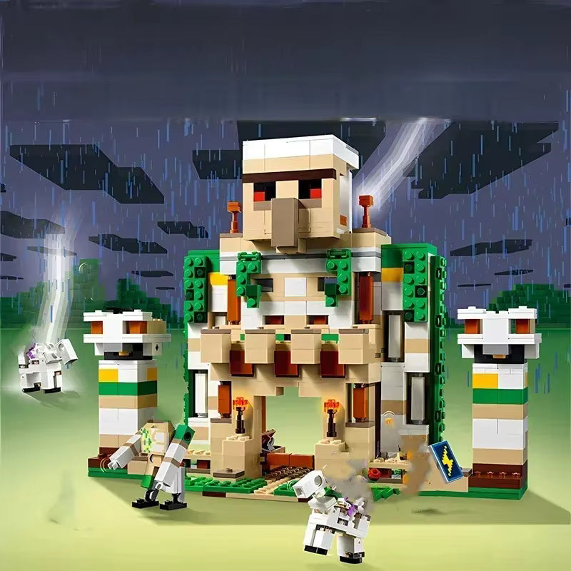 Blocs de Construction – Golem de Fer Minecraft | Figurine Pixel Art en Briques | Set Collector Adulte & Ado