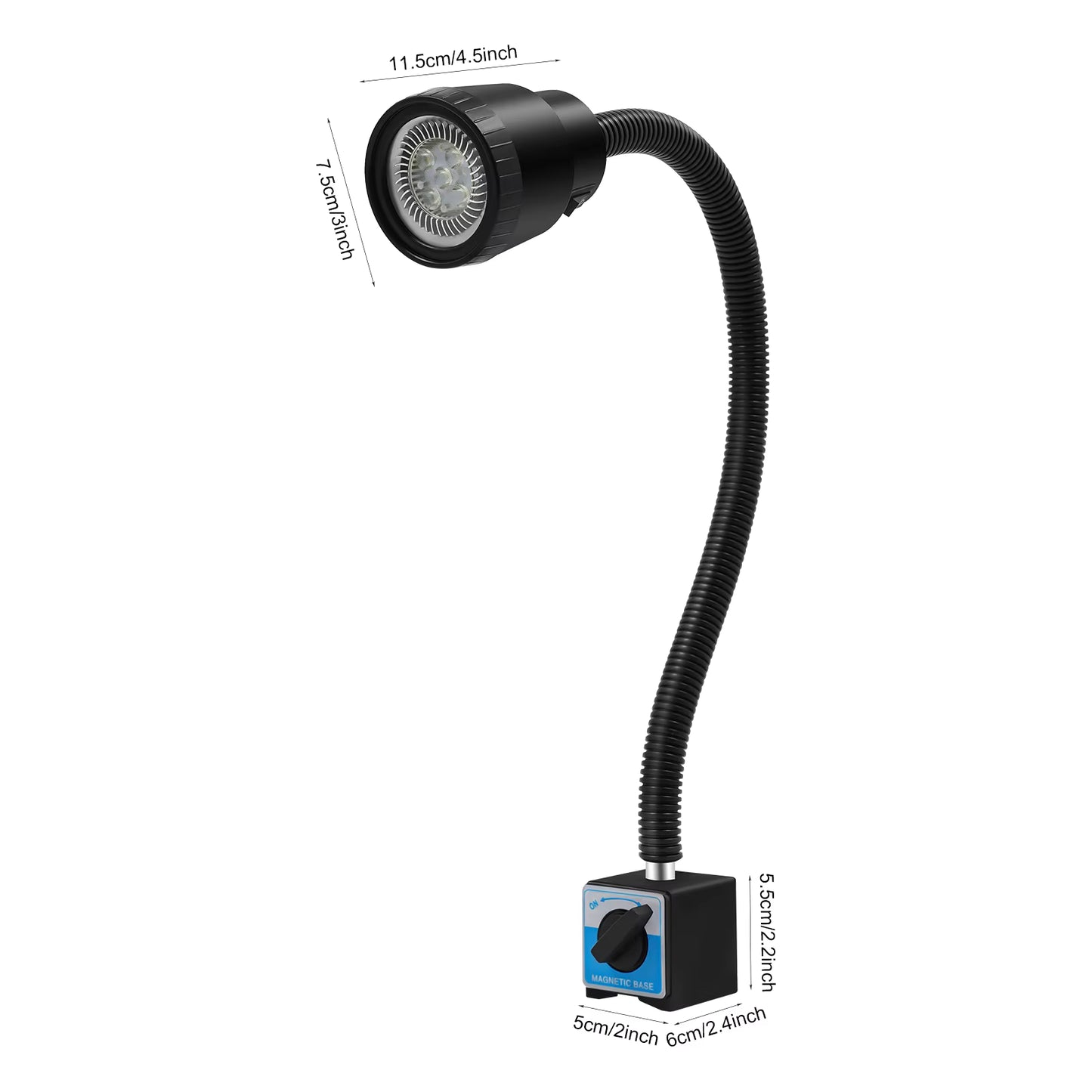 Lampe CNC LED 5W magnétique à bras flexible