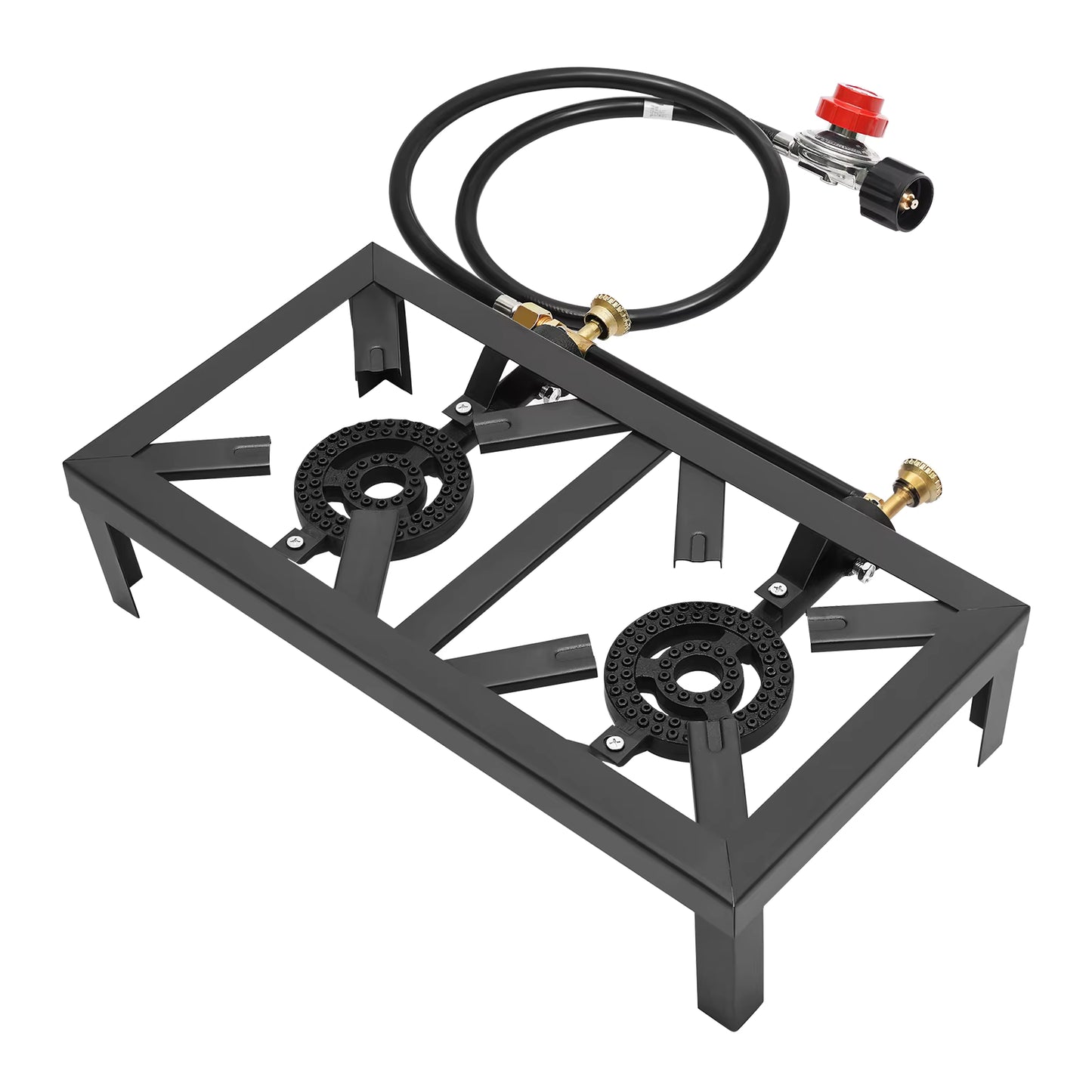 Réchaud à Gaz Portable Double Brûleur 8000W – Cuisinière Extérieure Propane Camping