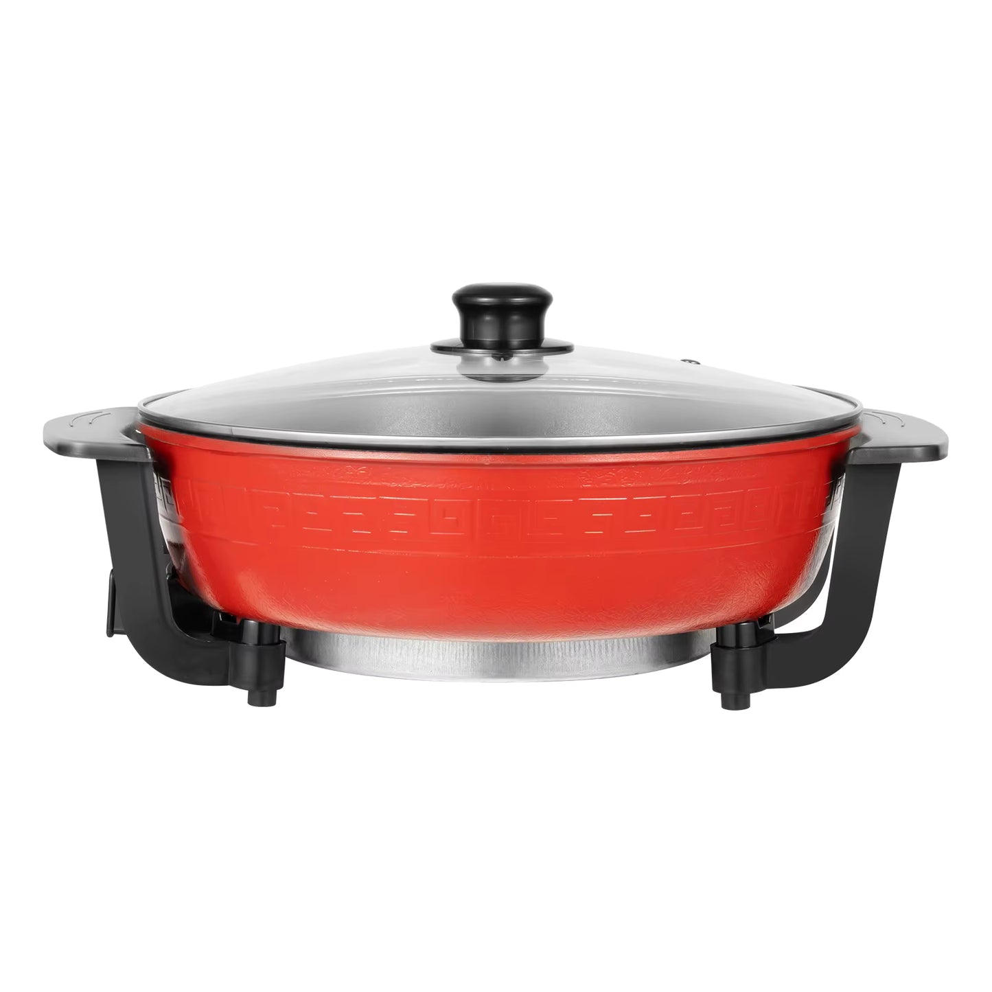 Casserole électrique 1360W avec couvercle – Marmite multifonction grande capacité – Cuisson plats familiaux