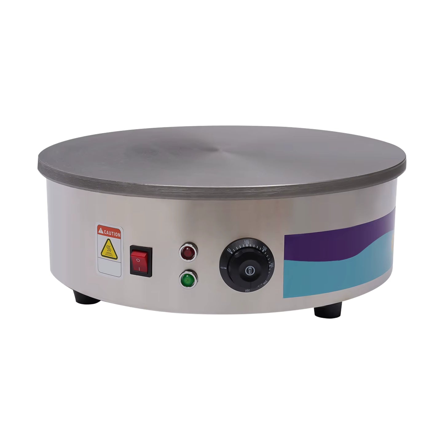 Crêpière électrique 45 cm professionnelle – Plaque chauffante 220V – Appareil à crêpes, pancakes et galettes – Usage maison et commercial