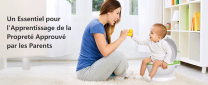 Pot d'Apprentissage Toilette Enfant – Chasse d'Eau Sonore, Amovible & Antidérapant – Garçon & Fille