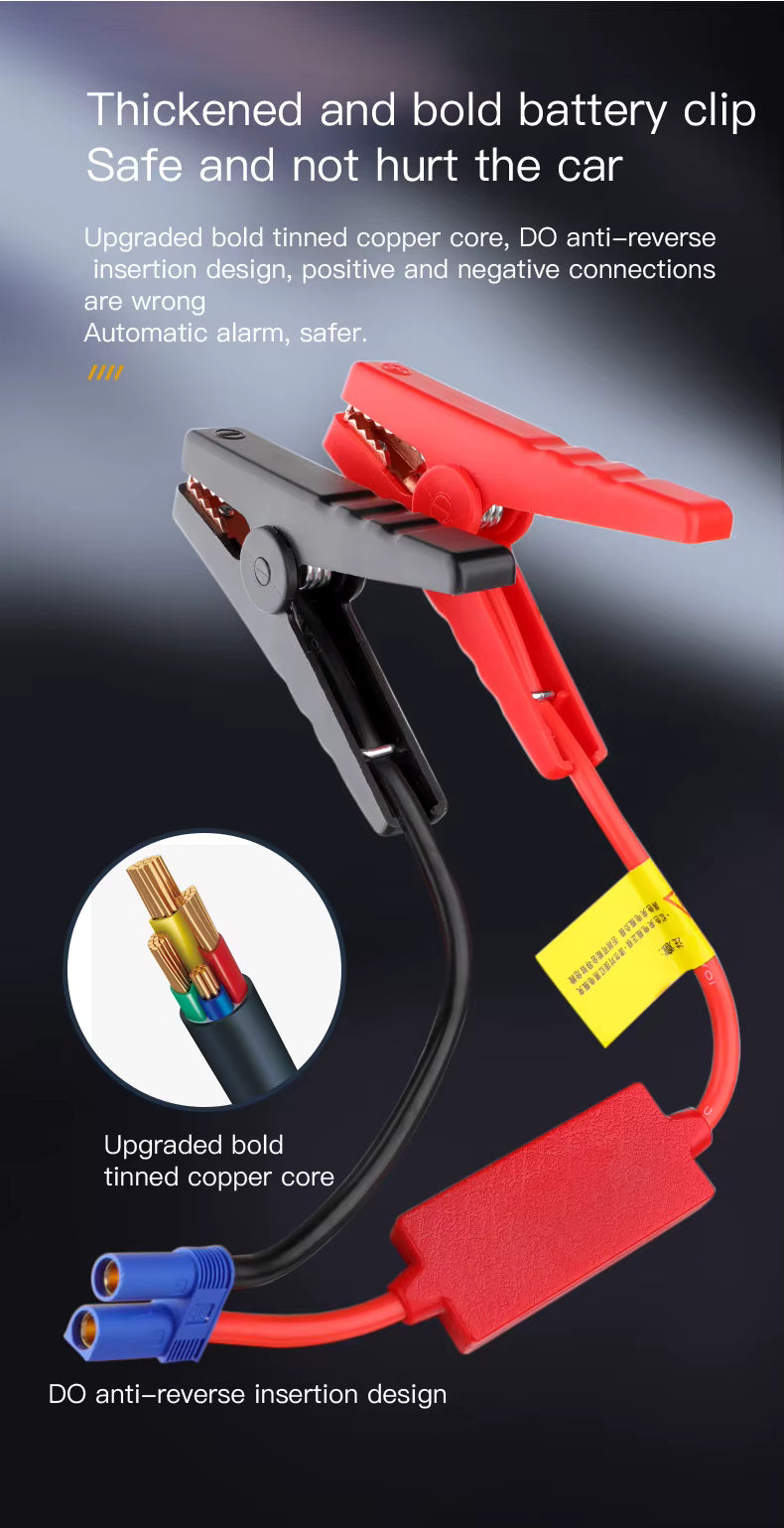 Booster Batterie Voiture 2000A 12V – Démarreur Portable Rechargeable USB – Batterie Externe d’Urgence avec Éclairage LED pour Auto Moto SUV