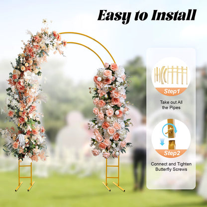 Arche de mariage métal 220x150 cm avec base – Support arche ballon décoration fête mariage anniversaire – Structure stable intérieure extérieure