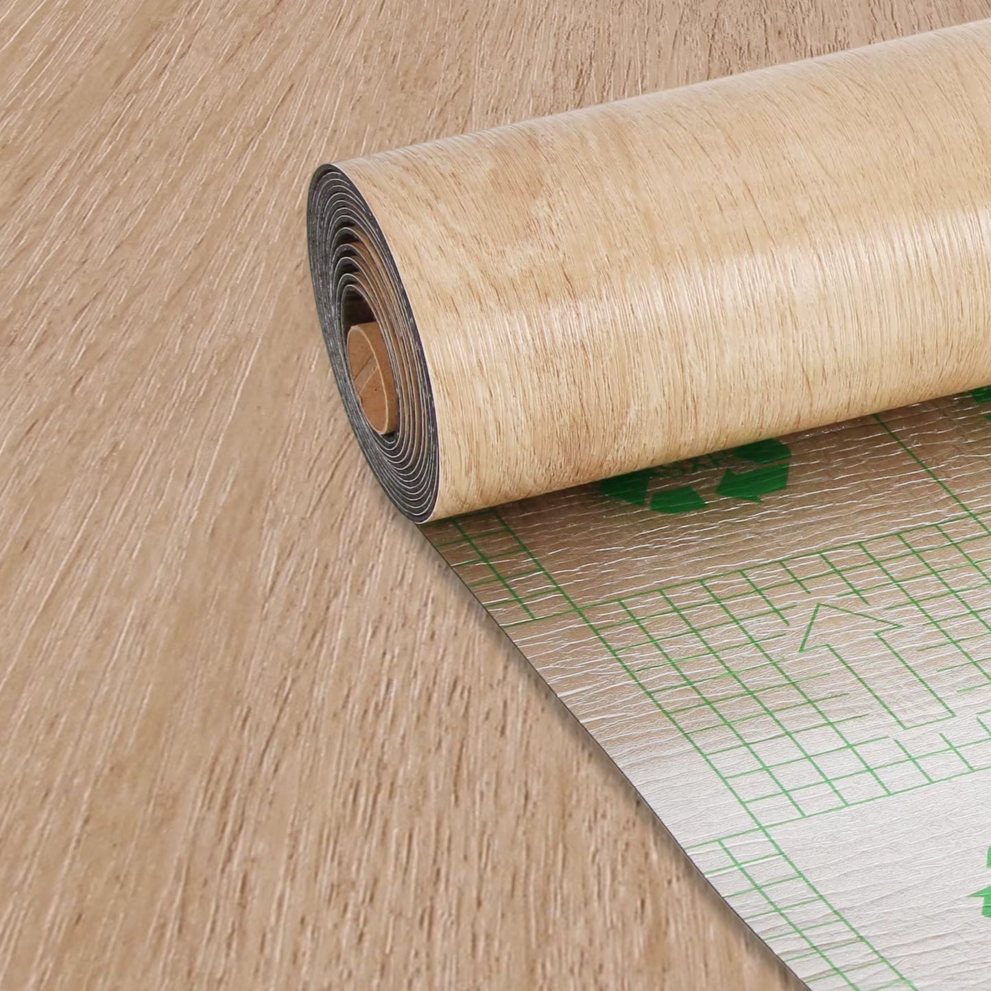 Papier Adhésif Effet Bois Chêne Clair 40 cm x 3 m | Film Vinyle Auto-Adhésif pour Meubles, Plans de Travail, Portes et Décoration Intérieure